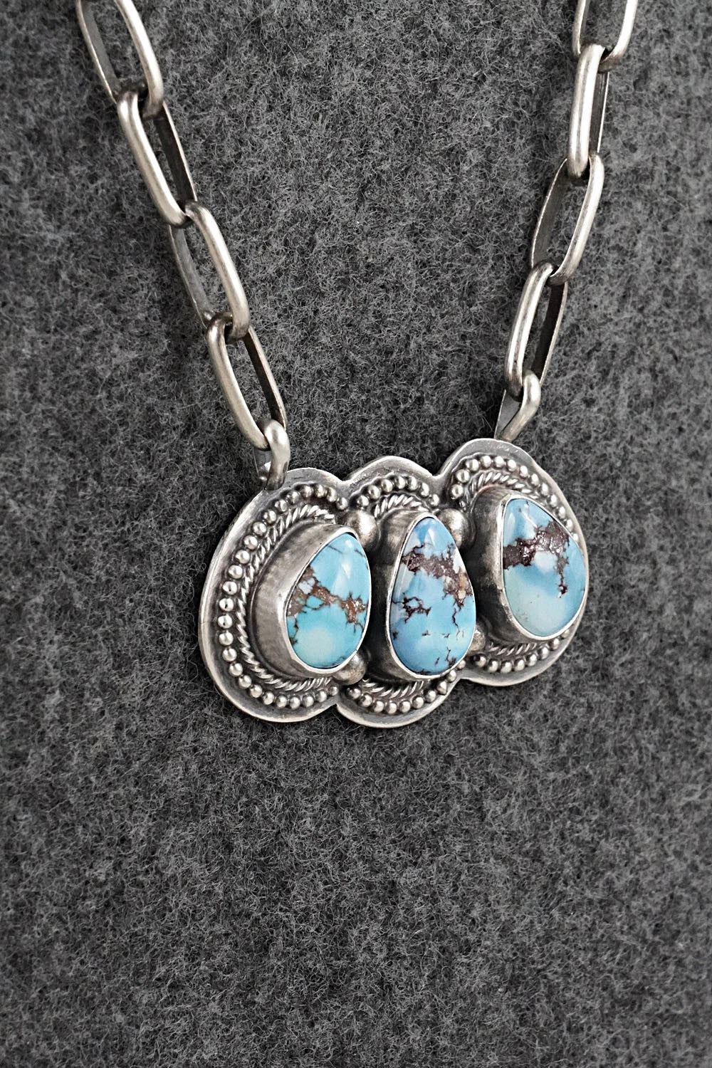 Turquoise & Sterling Silver Necklace - Kathleen Livingston