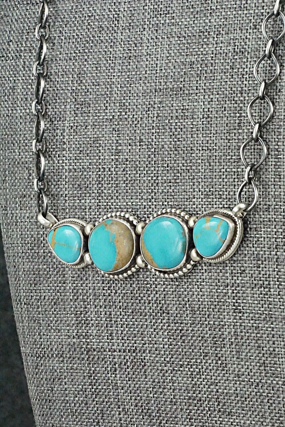 Turquoise & Sterling Silver Necklace - Kathleen Livingston