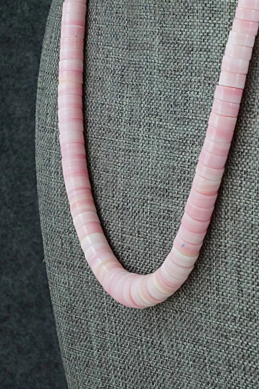 Pink Conch & Sterling Silver Necklace 18" - Doreen Jake