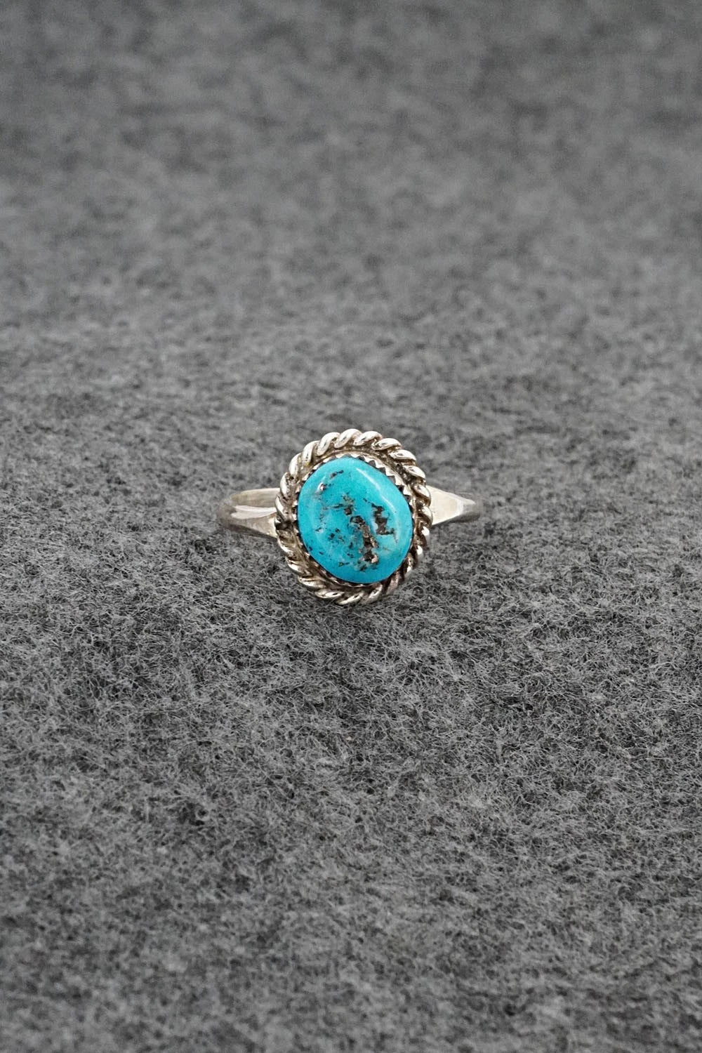 Turquoise & Sterling Silver Ring - Darius Arviso - Size 7.75