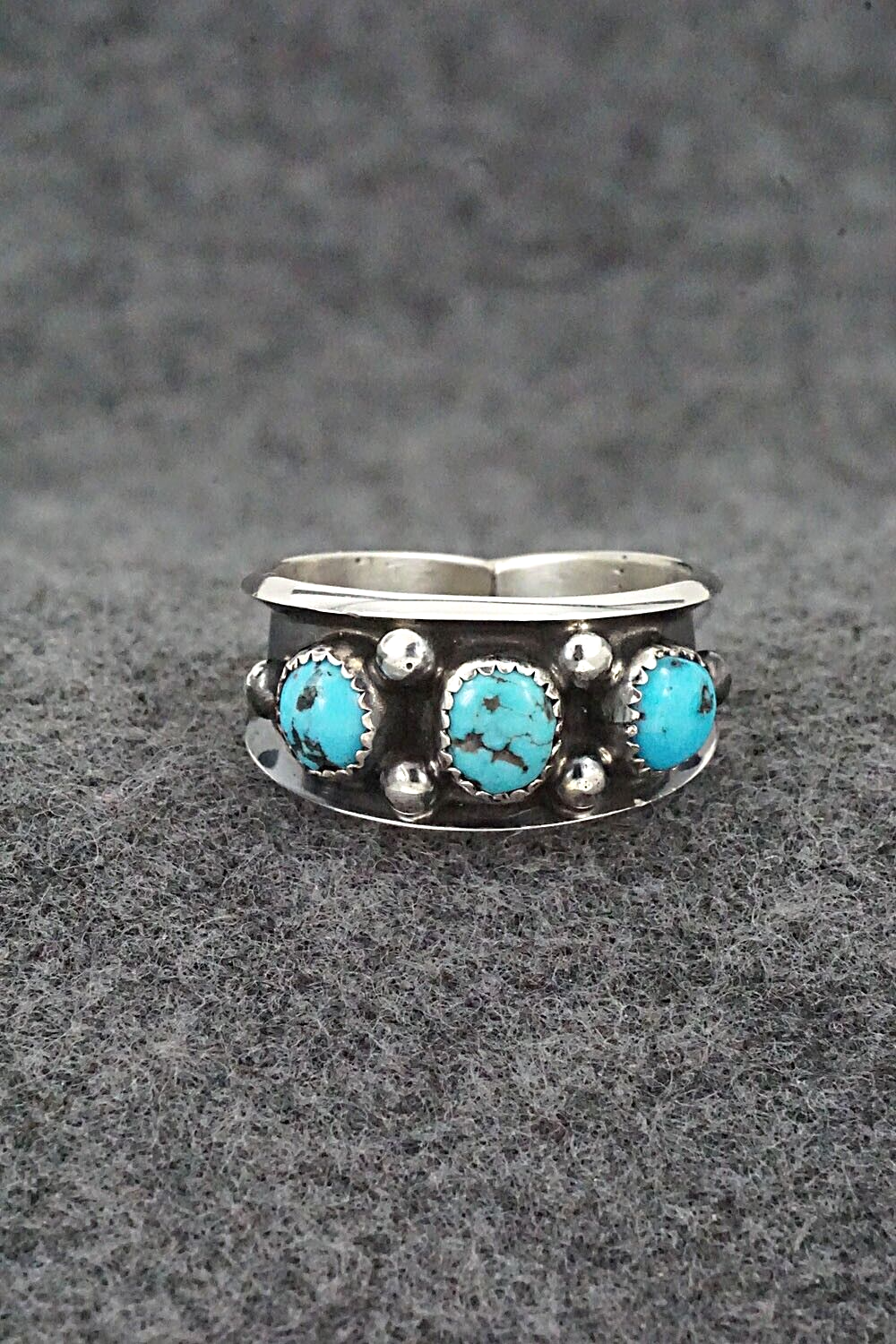 Turquoise & Sterling Silver Ring - Paul Largo - Size 10.5