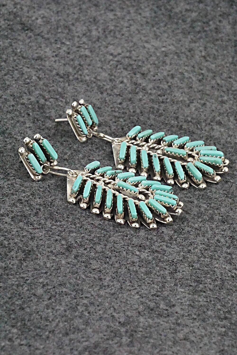 Turquoise & Sterling Silver Earrings - Geraldine Faber