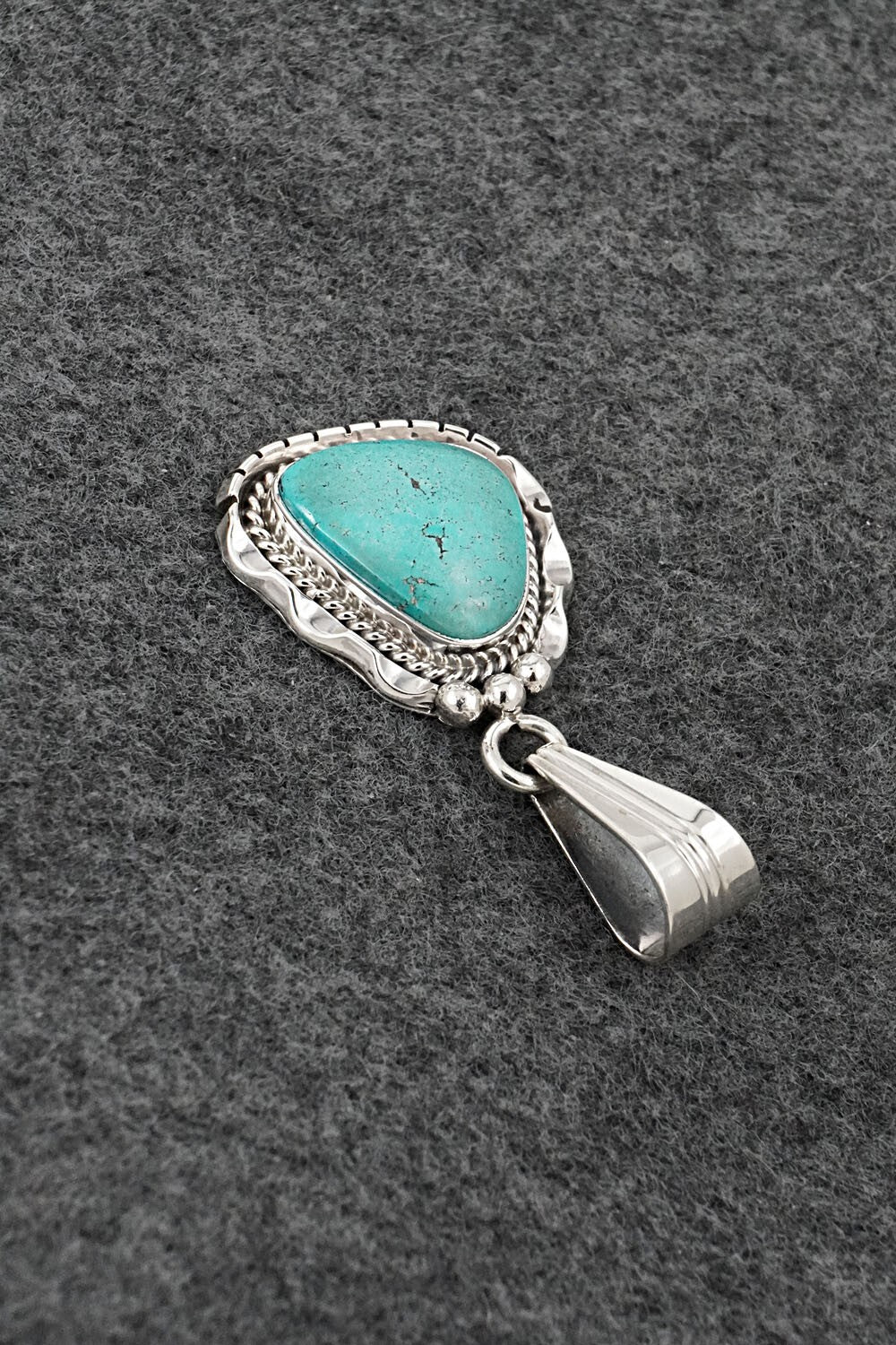 Turquoise & Sterling Silver Pendant - Samuel Yellowhair