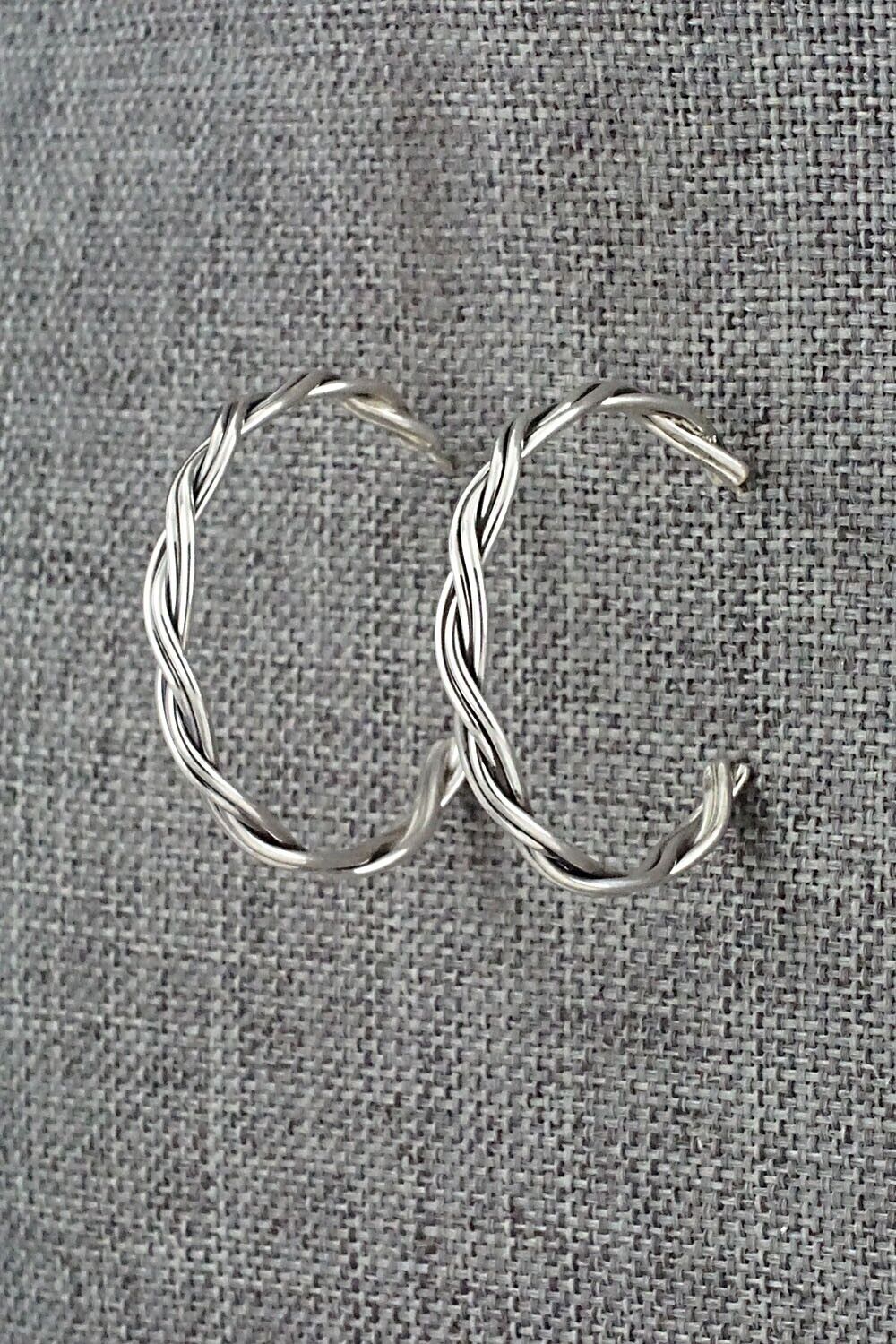 Sterling Silver Hoop Earrings - Elaine Tahe