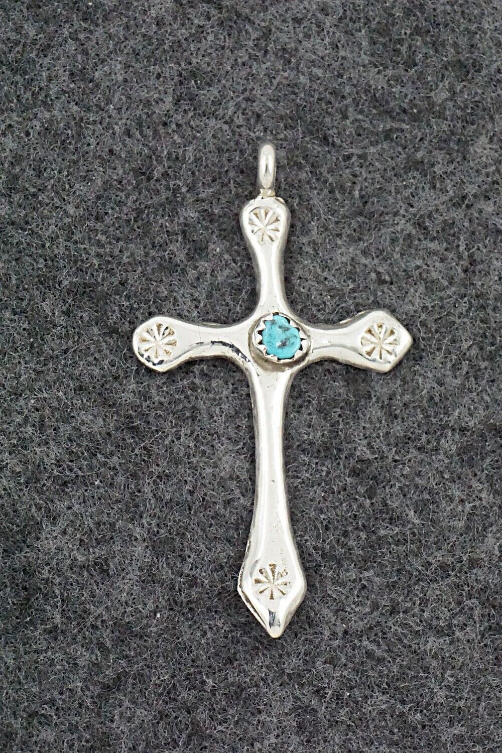 Turquoise & Sterling Silver Pendant - Thomas Johnson
