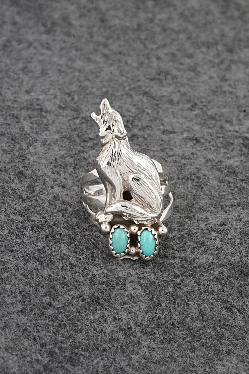 Turquoise & Sterling Silver Ring - Robert Martinez - Size 6.5
