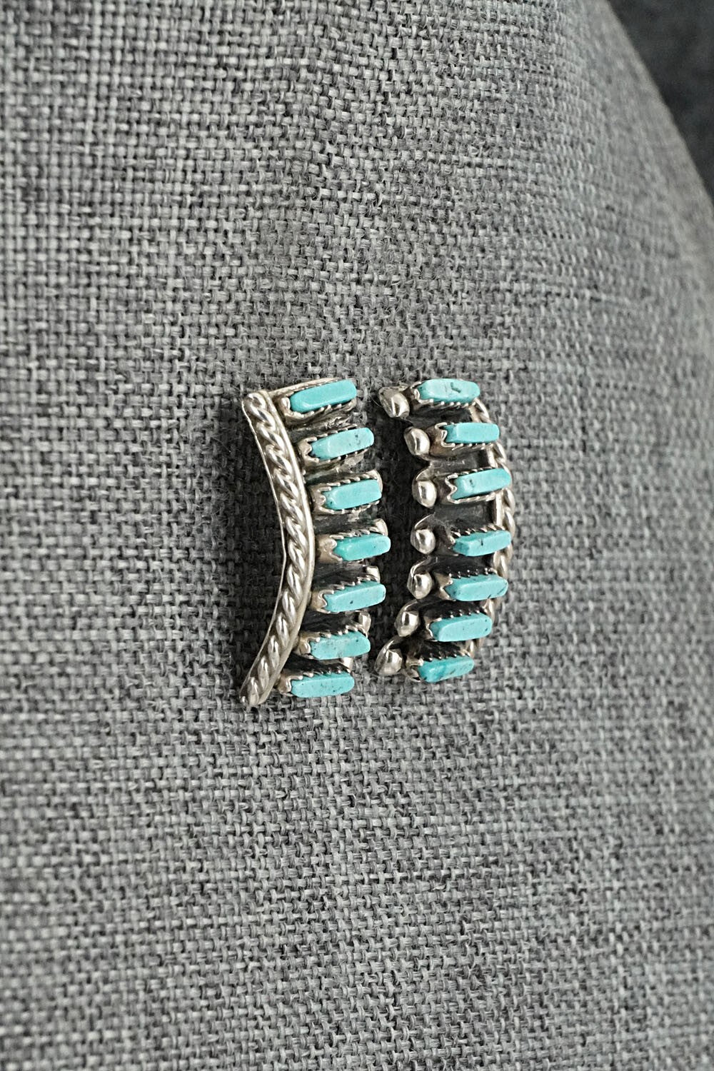 Turquoise & Sterling Silver Earrings - Charlie John