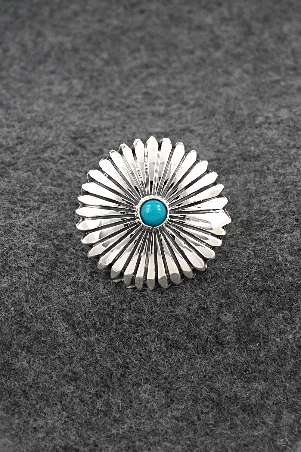 Turquoise & Sterling Silver Ring - Alice Rose Saunders - Size 7.5