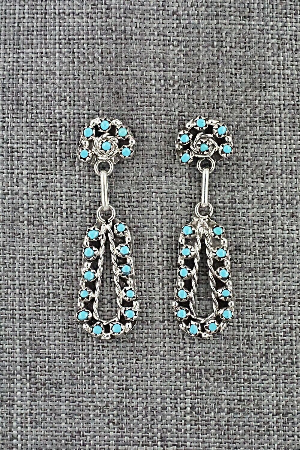 Turquoise & Sterling Silver Earrings - Randy Hooee