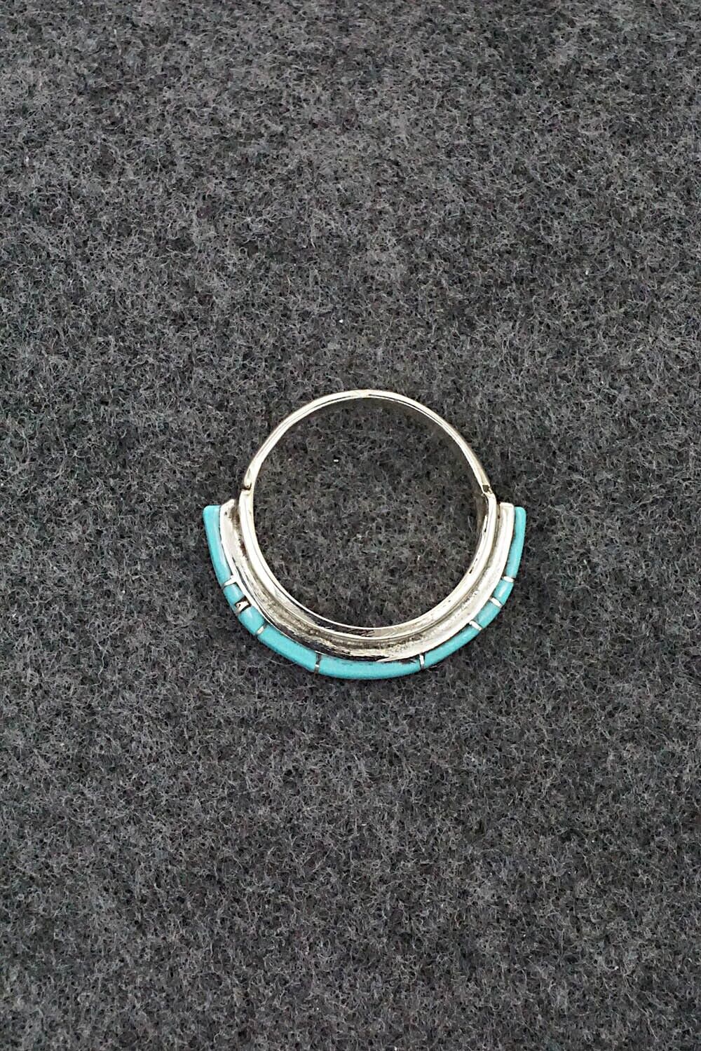 Turquoise & Sterling Silver Ring - Roland Natachu - Size 7.25