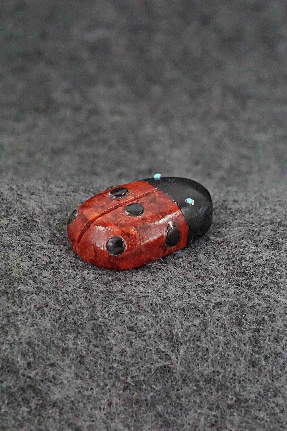 Ladybug Zuni Fetish Carving - Reynold Lunasee
