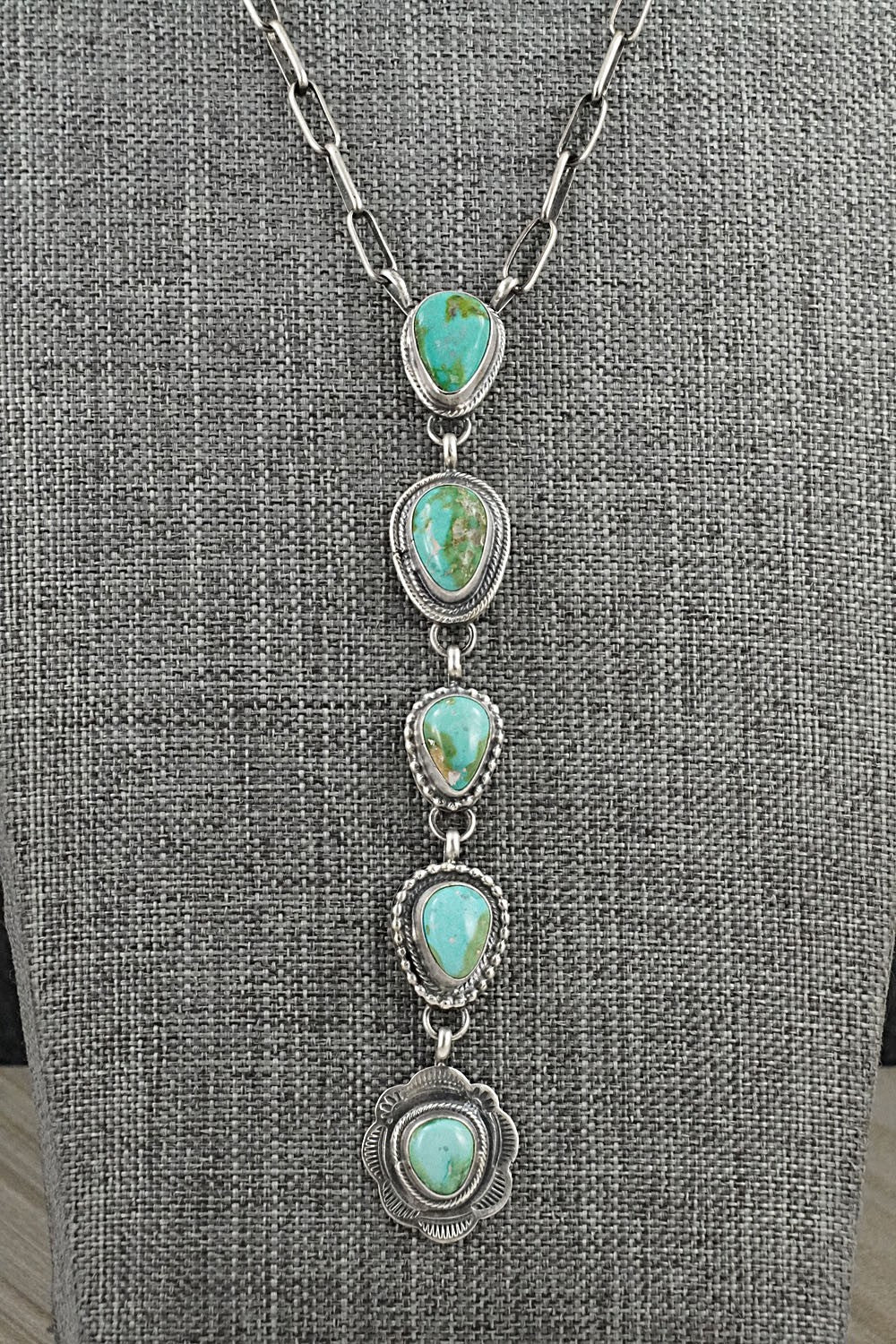 Turquoise & Sterling Silver Necklace - Bobby Johnson