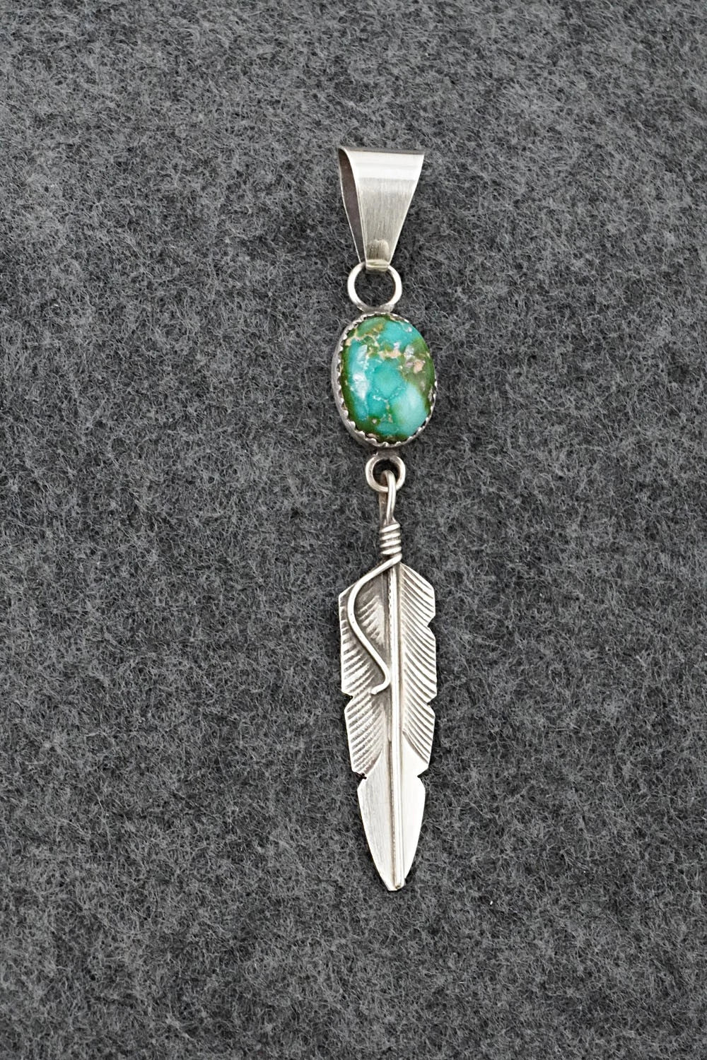 Turquoise & Sterling Silver Pendant - Chris Charley