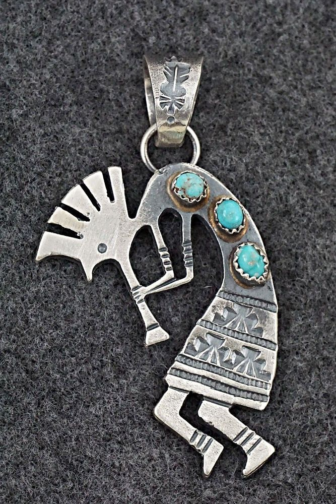 Turquoise & Sterling Silver Pendant - Eva & Linberg Billah