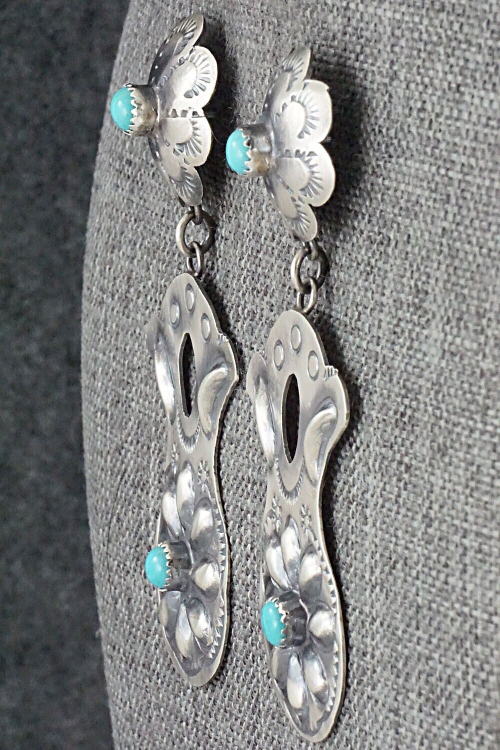 Turquoise & Sterling Silver Earrings - Samantha Yazzie