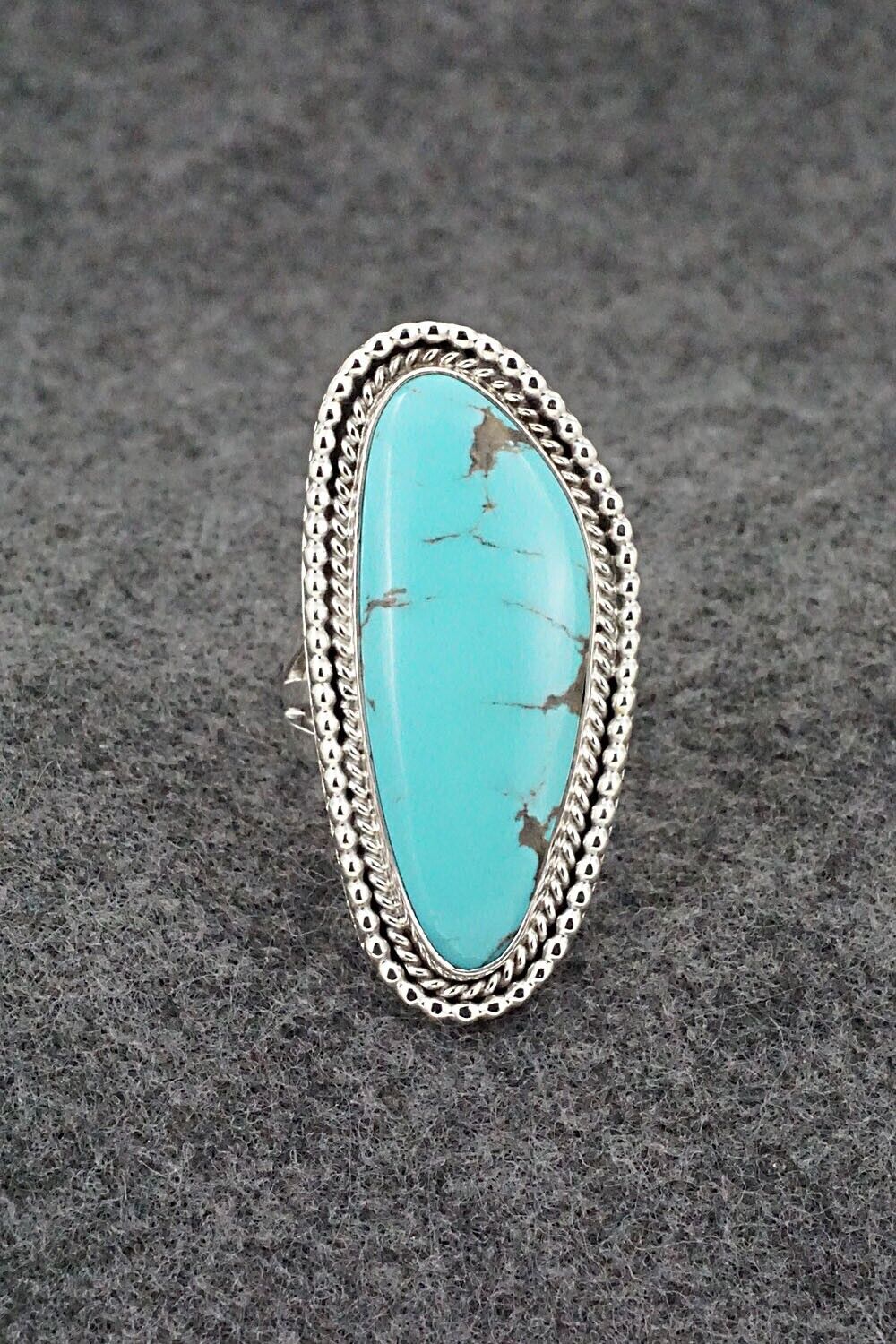 Sterling silver turquoise shops ring 8.5