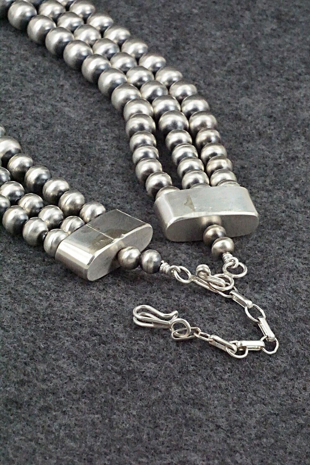 Turquoise & Navajo Pearl Sterling Silver Necklace - Alice Johnson