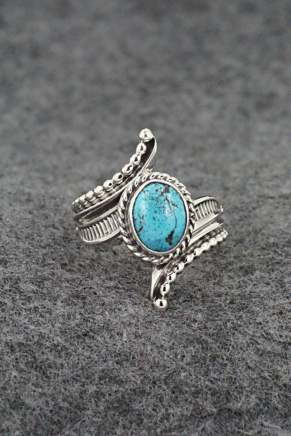 Turquoise & Sterling Silver Ring - Thomas Yazzie - Size 7