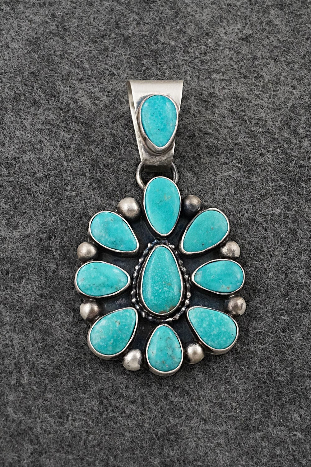 Turquoise & Sterling Silver Pendant - Kathleen Livingston