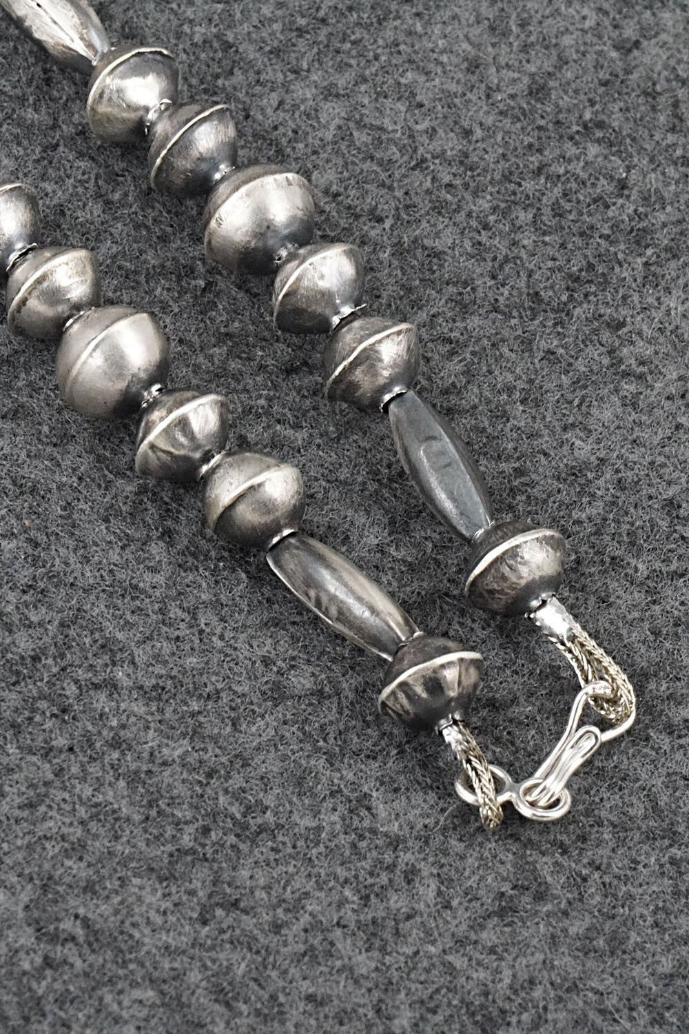 Sterling Silver Navajo Pearl Necklace 22" - Vintage