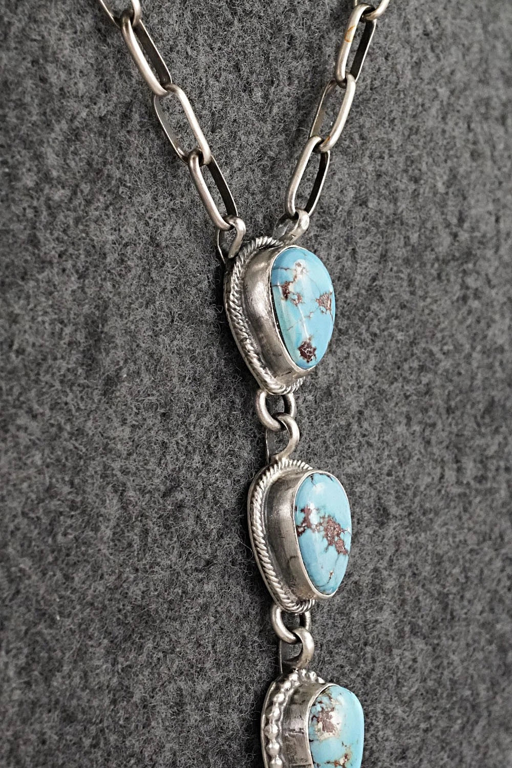 Turquoise & Sterling Silver Necklace - Bobby Johnson