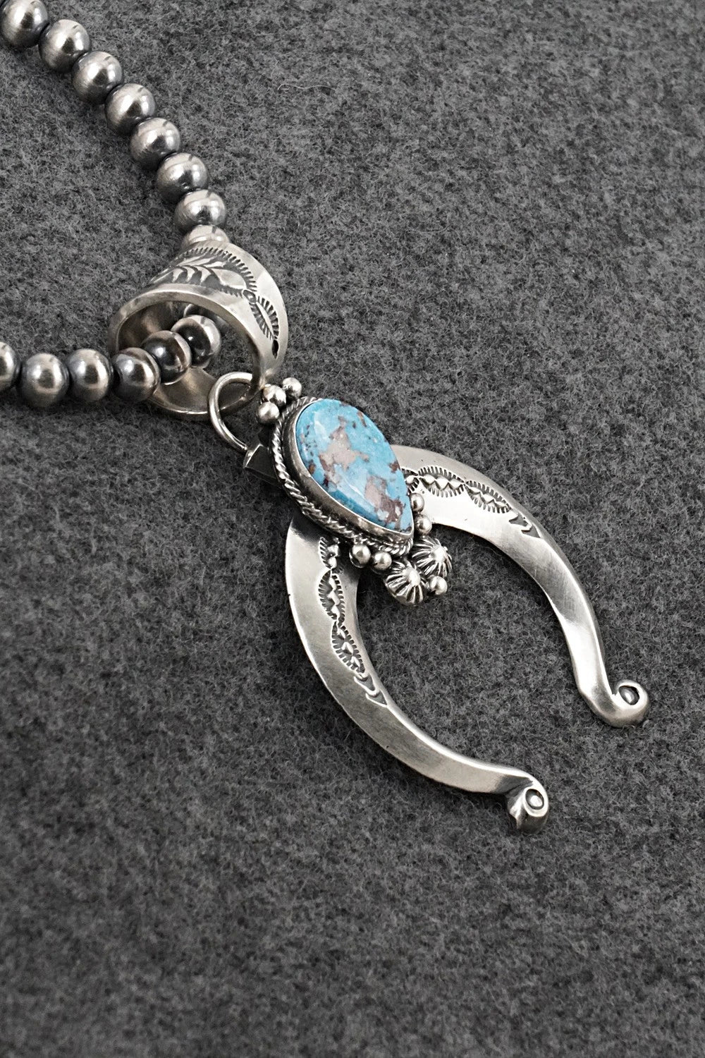 Turquoise & Sterling Silver Necklace - Samuel Yellowhair