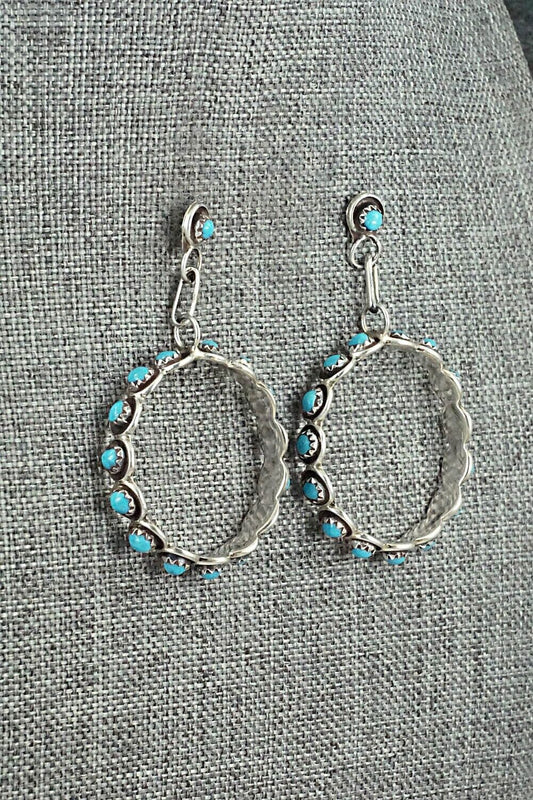 Turquoise & Sterling Silver Earrings - Florenda Lonasee