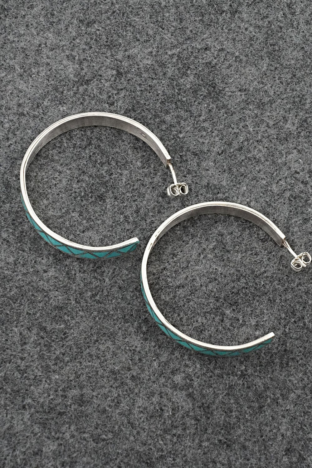 Turquoise & Sterling Silver Earrings - Claudine Haloo