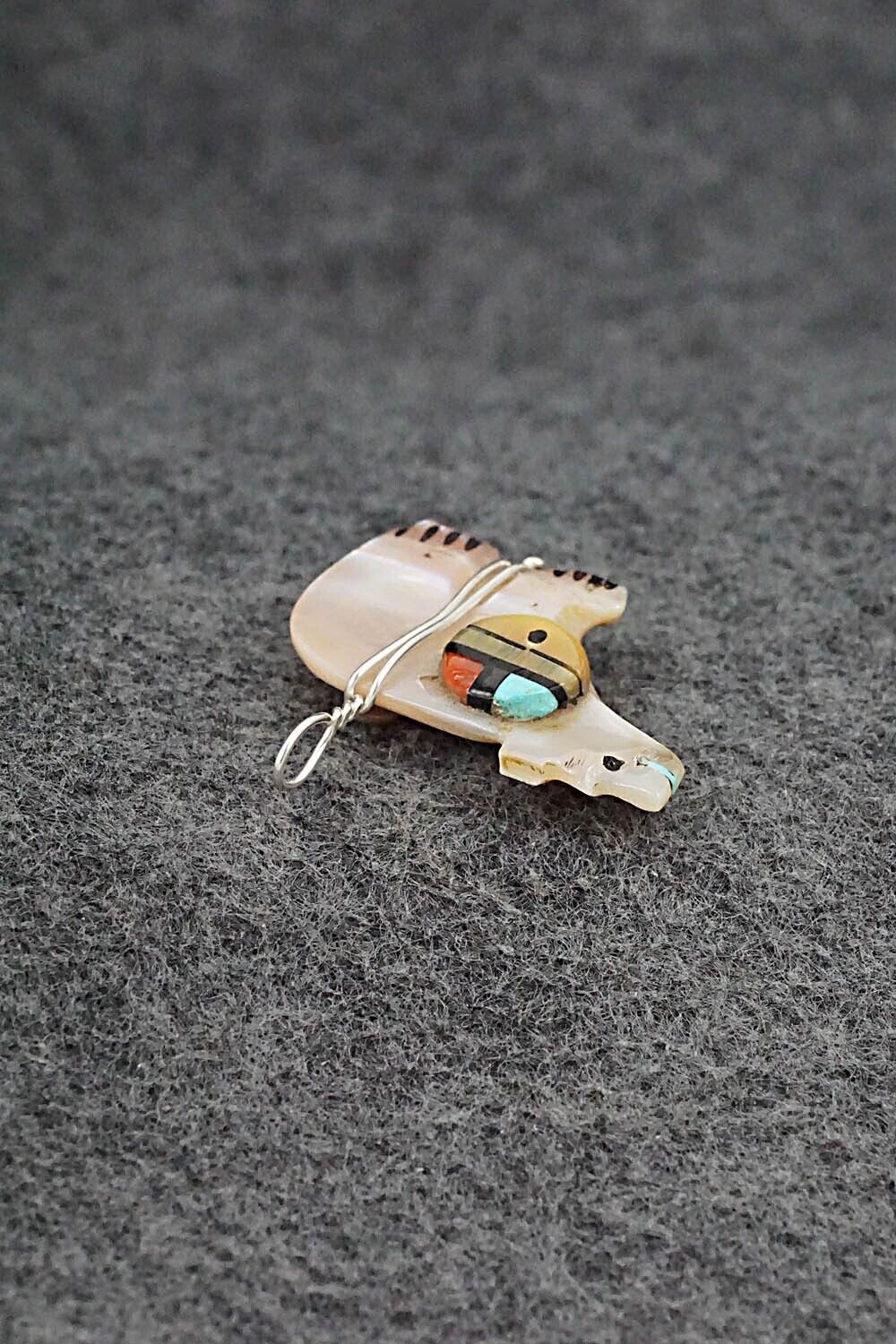 Bear Zuni Fetish Pendant Carving - Darrin Boone