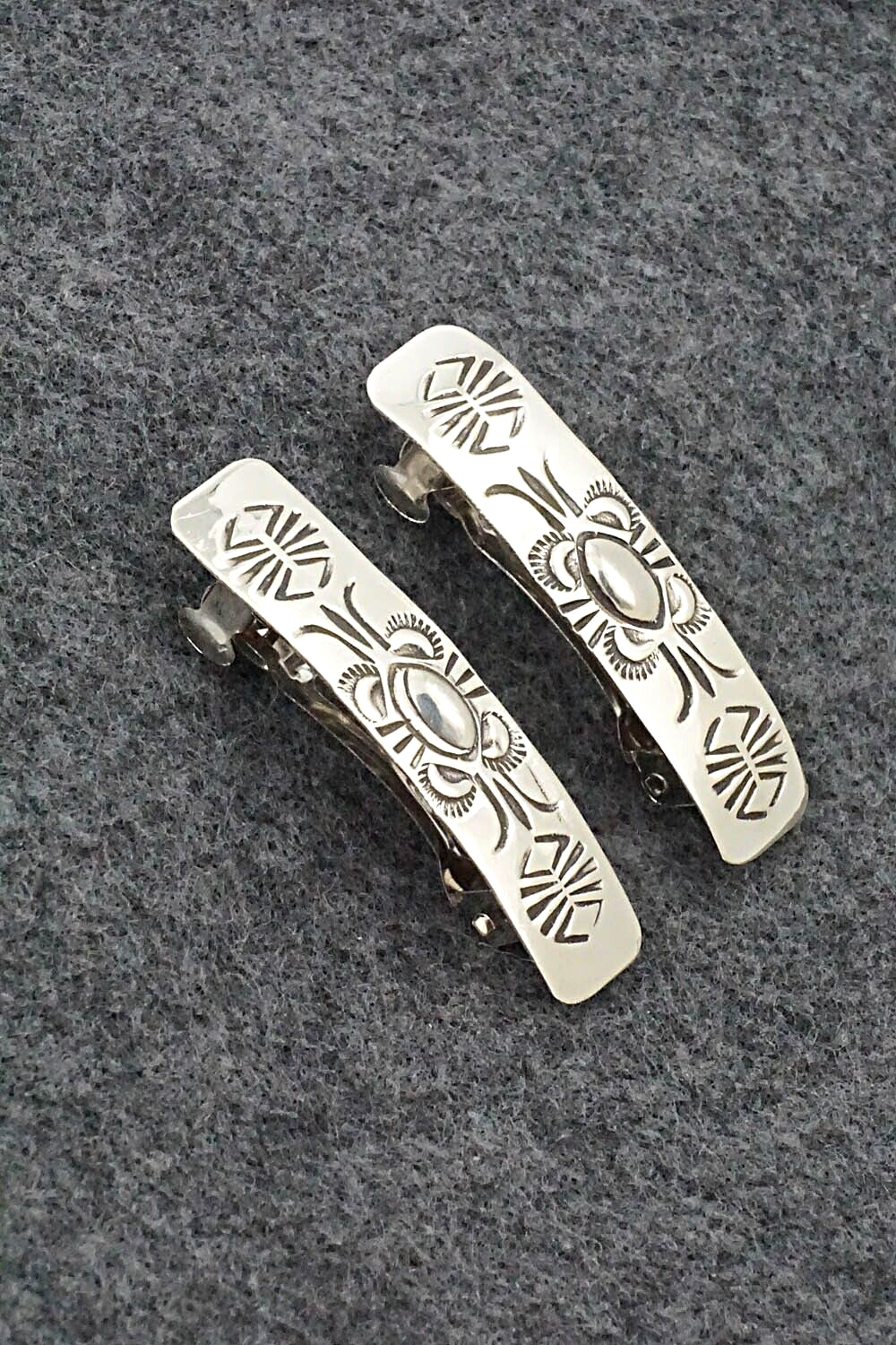 Sterling Silver Hair Barrettes - Bertha Blackgoat