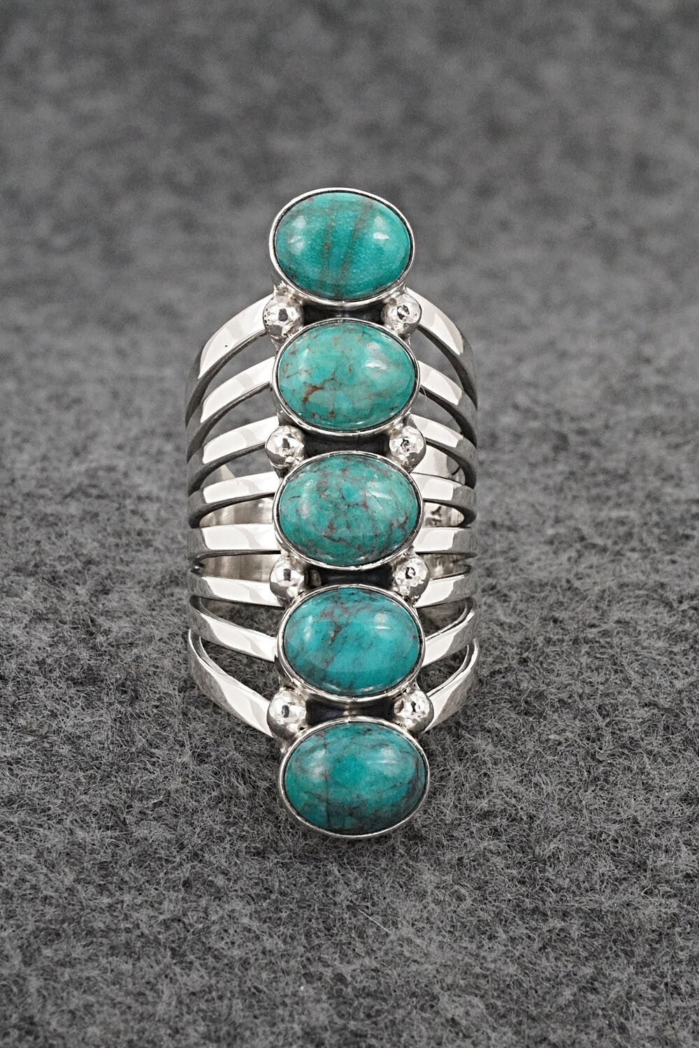 Turquoise & Sterling Silver Ring - Thomas Yazzie - Size 9