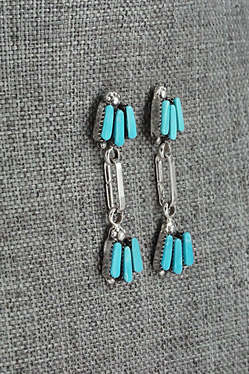 Turquoise & Sterling Silver Earrings - Carlene Hattie