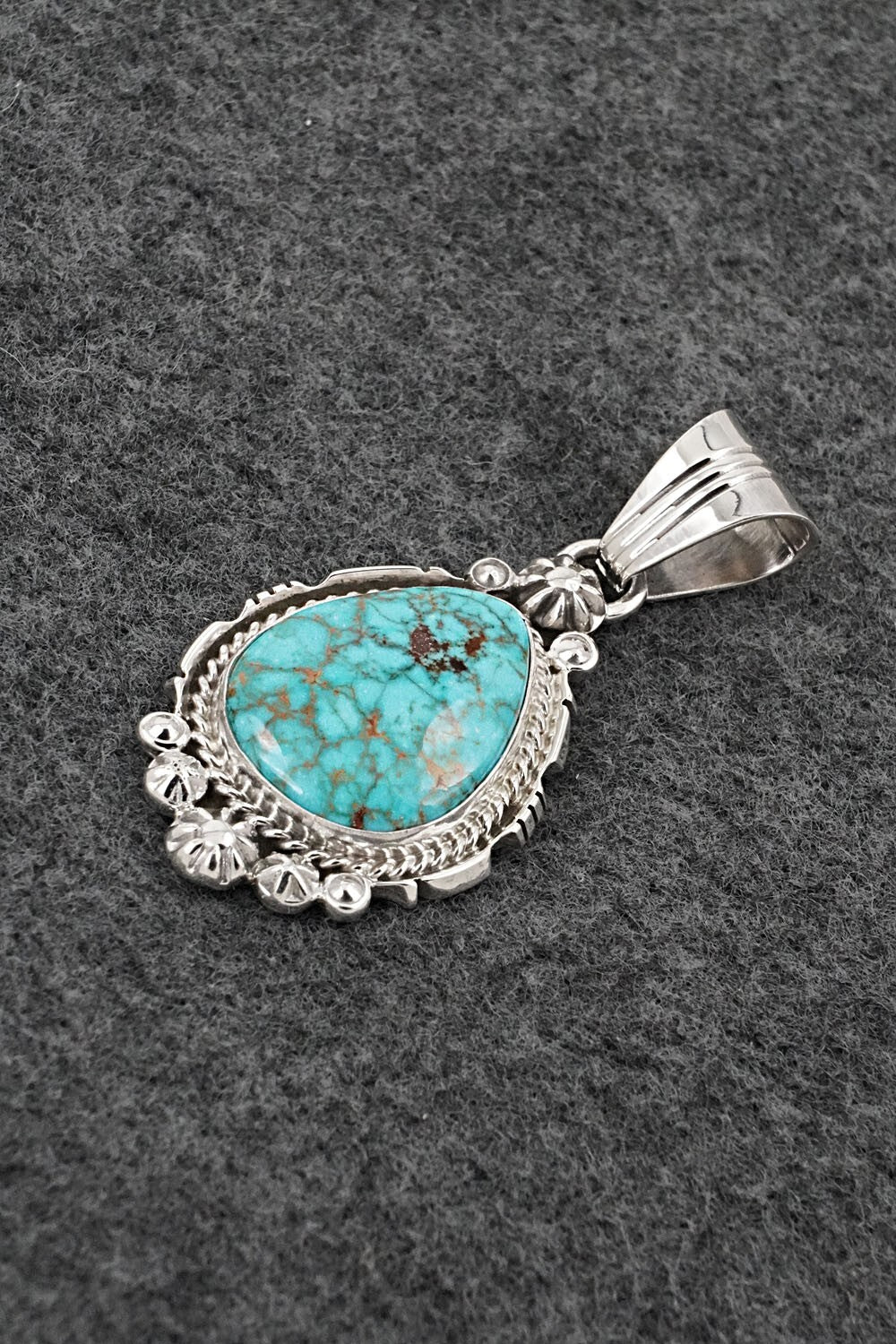 Turquoise & Sterling Silver Pendant - Daniel Benally