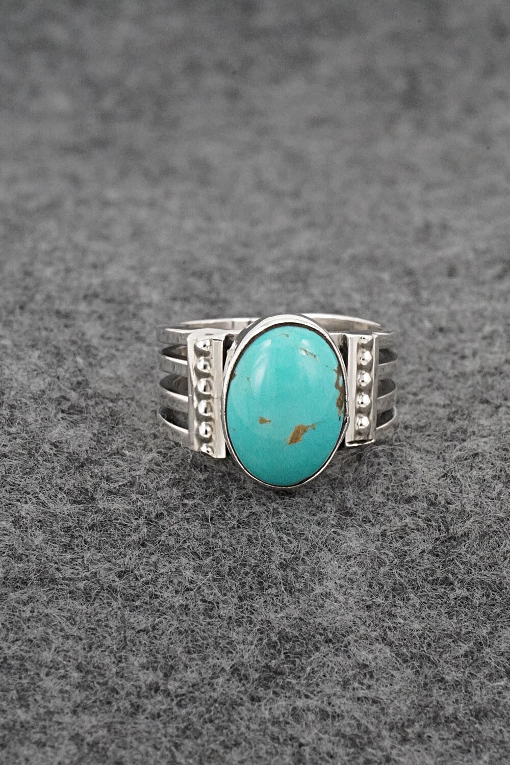Turquoise & Sterling Silver Ring - Thomas Yazzie - Size 7