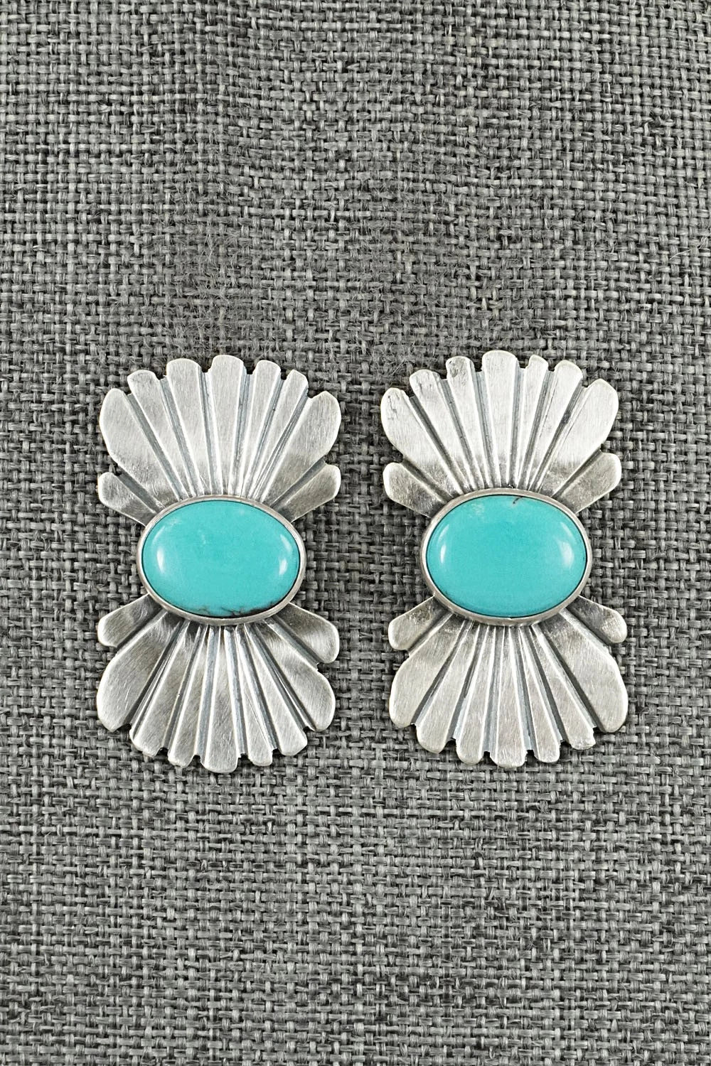Turquoise & Sterling Silver Earrings - Mark Yazzie