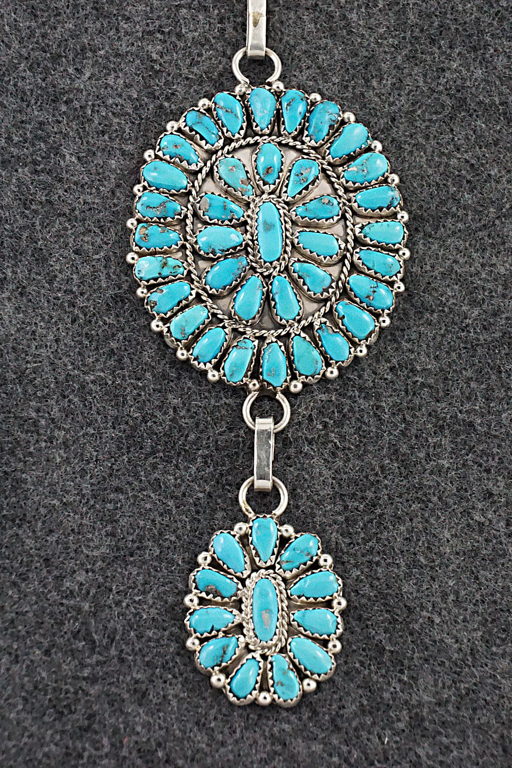 Turquoise & Sterling Silver Necklace and Earrings - Justina Wilson