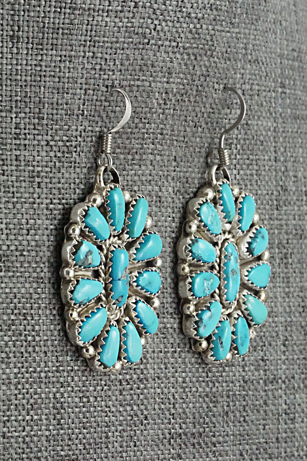 Turquoise & Sterling Silver Necklace and Earrings - Justina Wilson