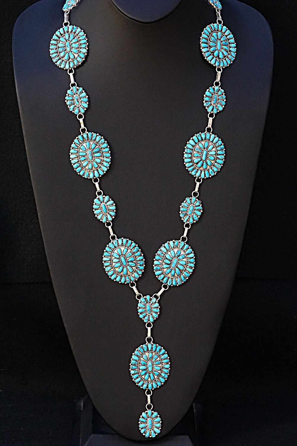 Turquoise & Sterling Silver Necklace and Earrings - Justina Wilson