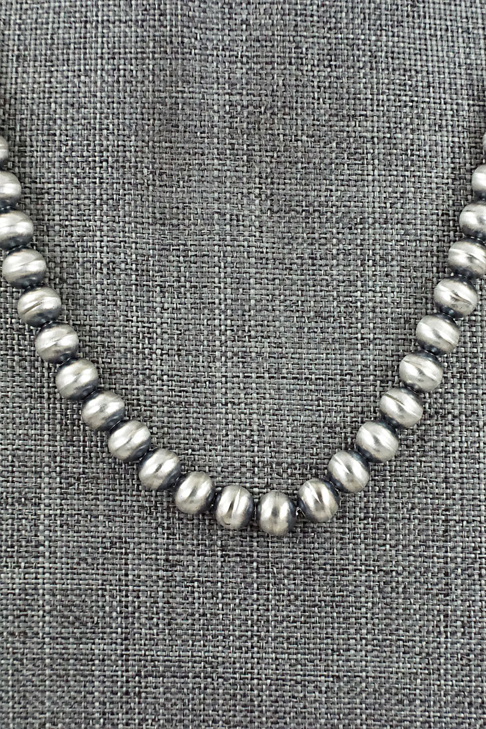 Sterling Silver Navajo Pearl Necklace 16" - Dorinda Mariano