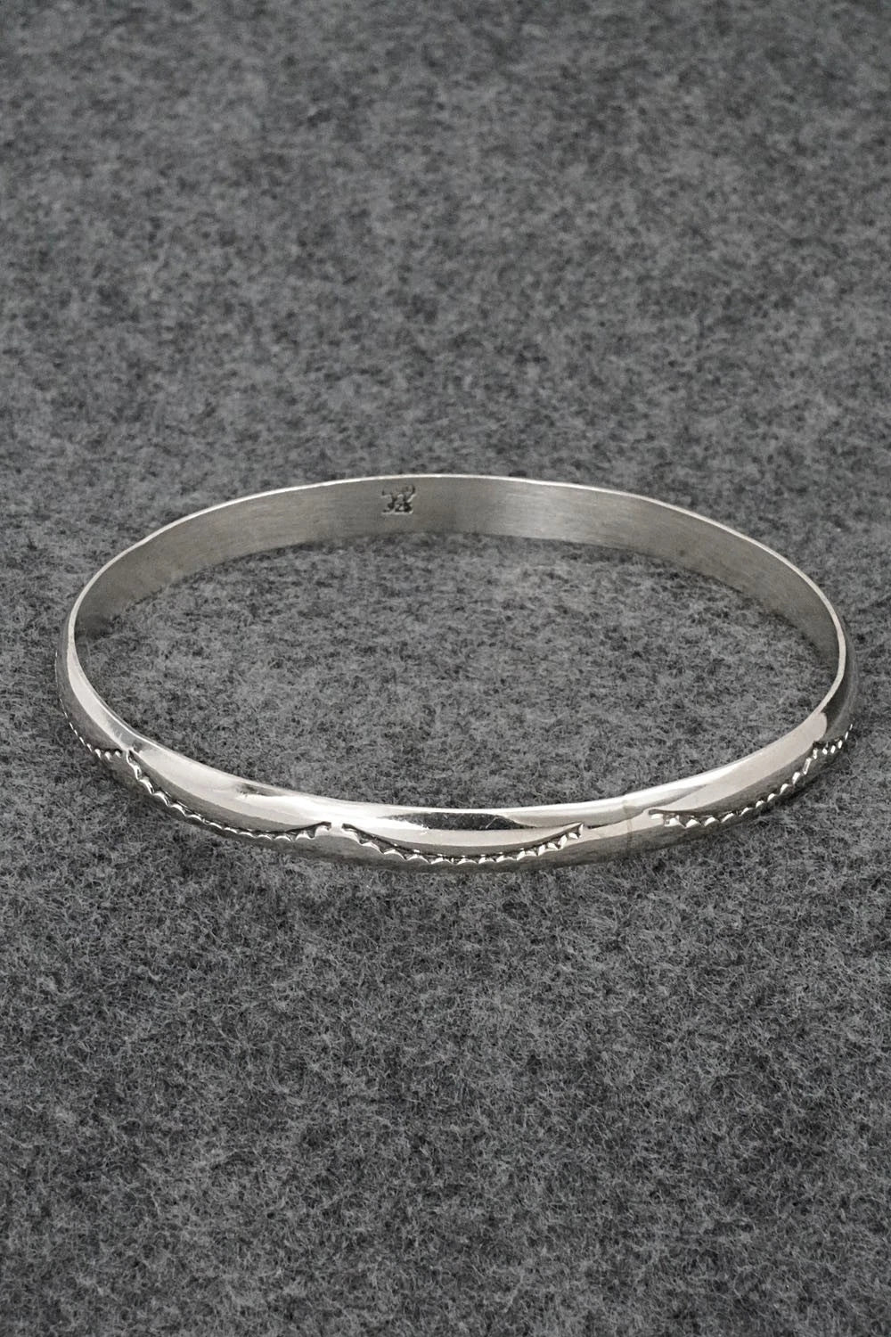 Sterling Silver Bangle Bracelet - Elaine Tahe