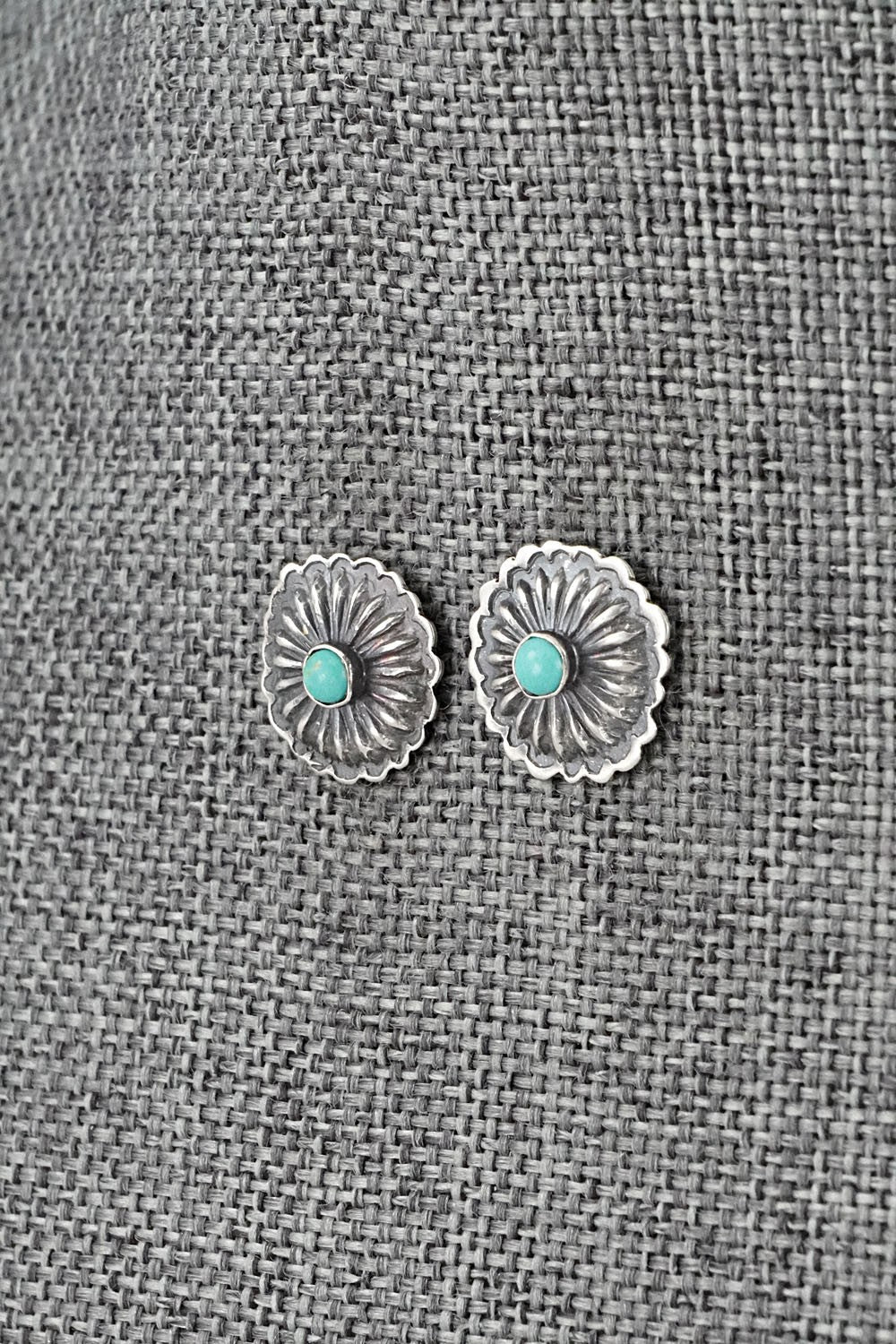 Turquoise & Sterling Silver Earrings - Terry Charlie
