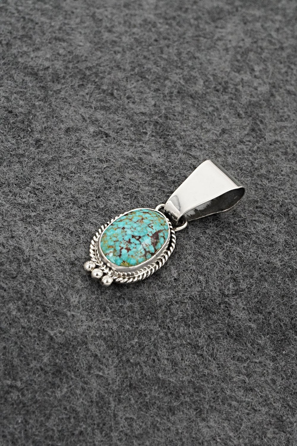 Turquoise & Sterling Silver Pendant - Rena Begay