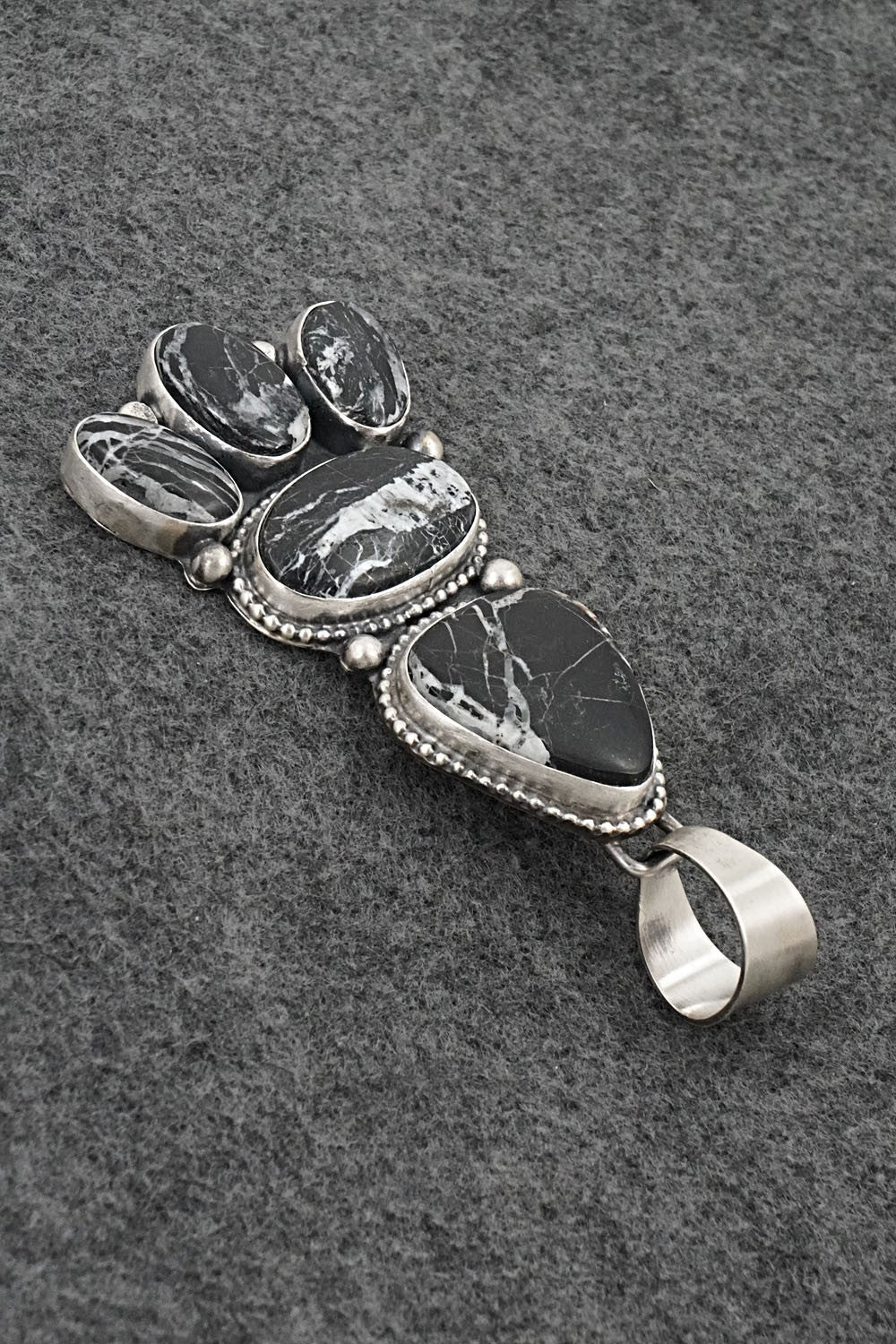 White Buffalo & Sterling Silver Pendant - Bobby Johnson