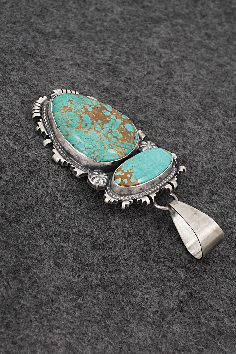 Turquoise & Sterling Silver Pendant - Randy Billy