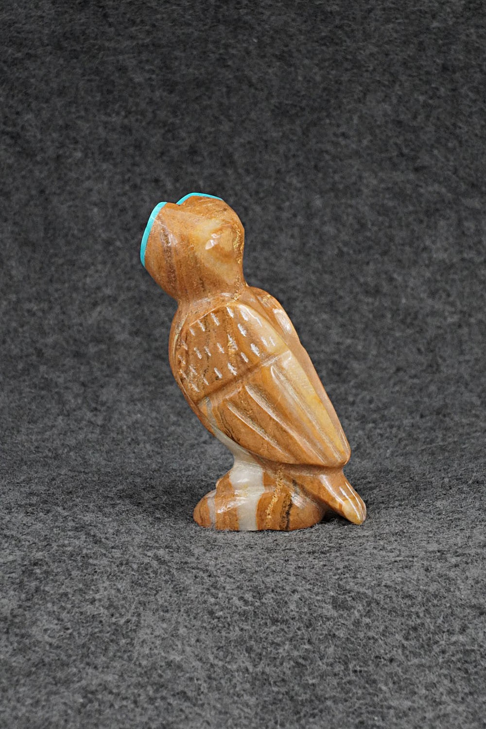 Owl Zuni Fetish Carving - Enrike Leekya
