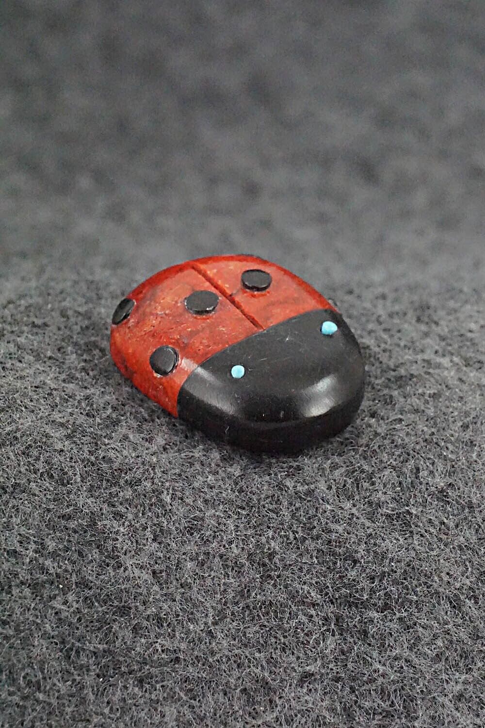 Ladybug Zuni Fetish Carving - Reynold Lunasee