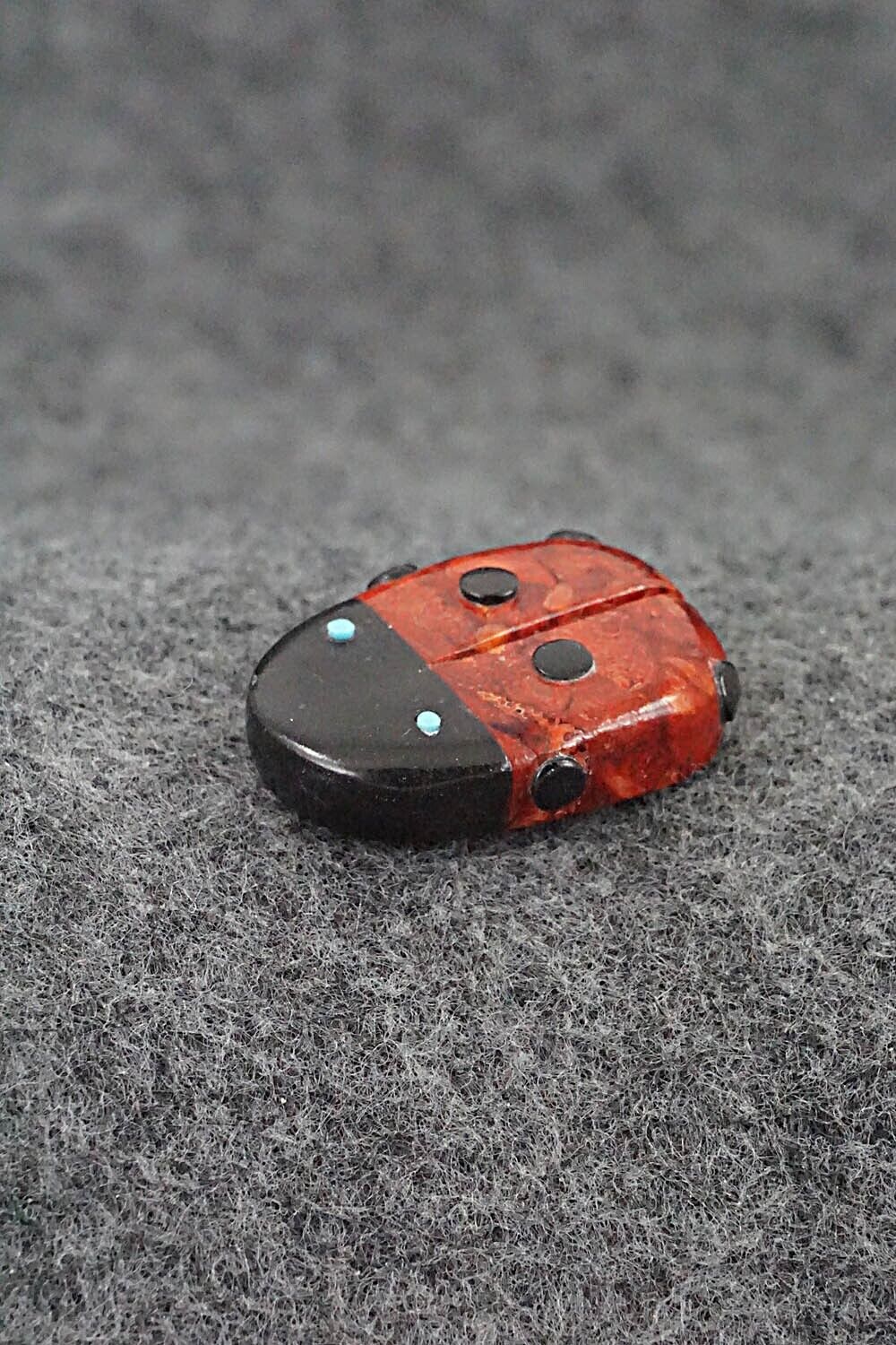 Ladybug Zuni Fetish Carving - Reynold Lunasee