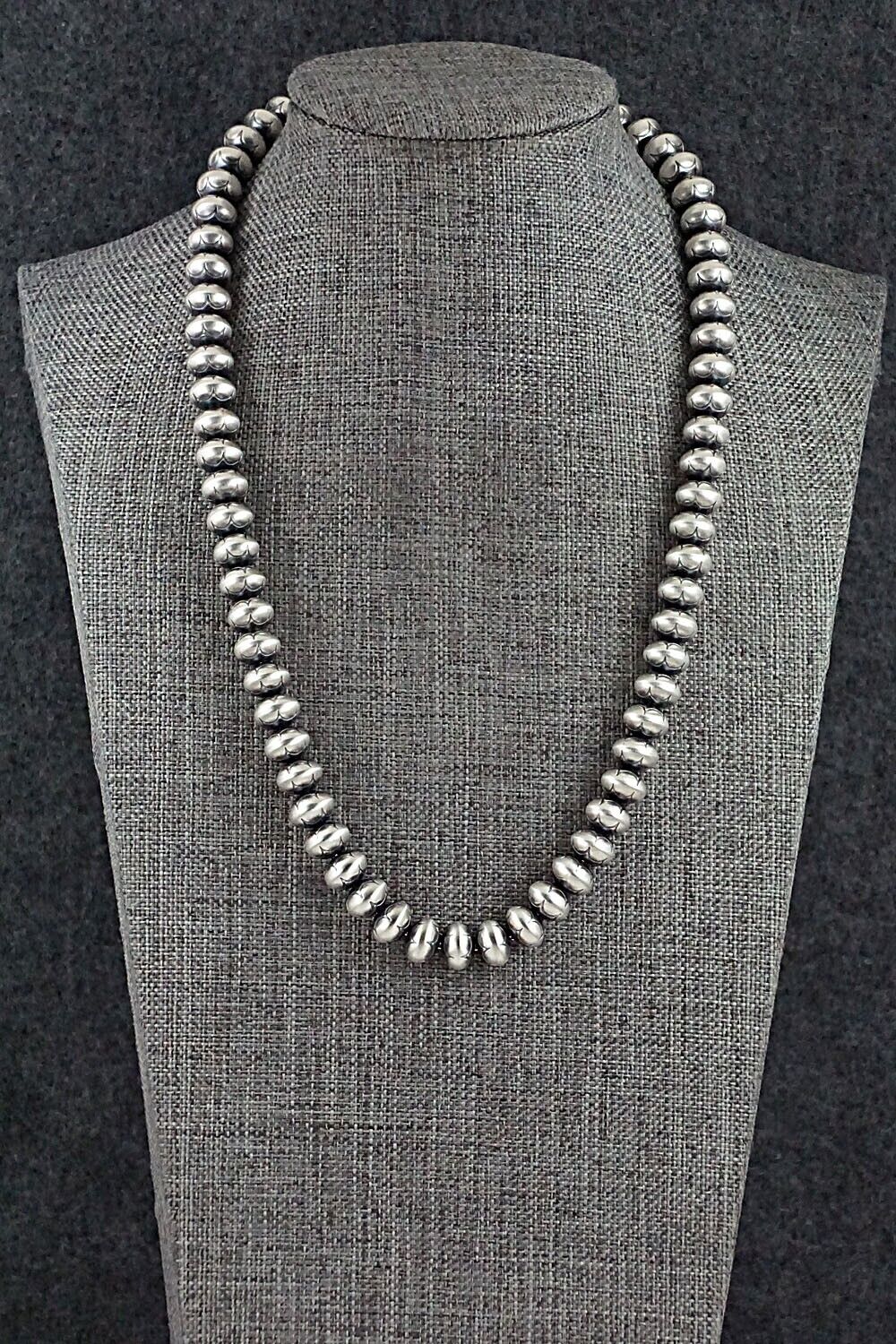 Sterling Silver Navajo Pearl Necklace 18" - Bryannen Halwood