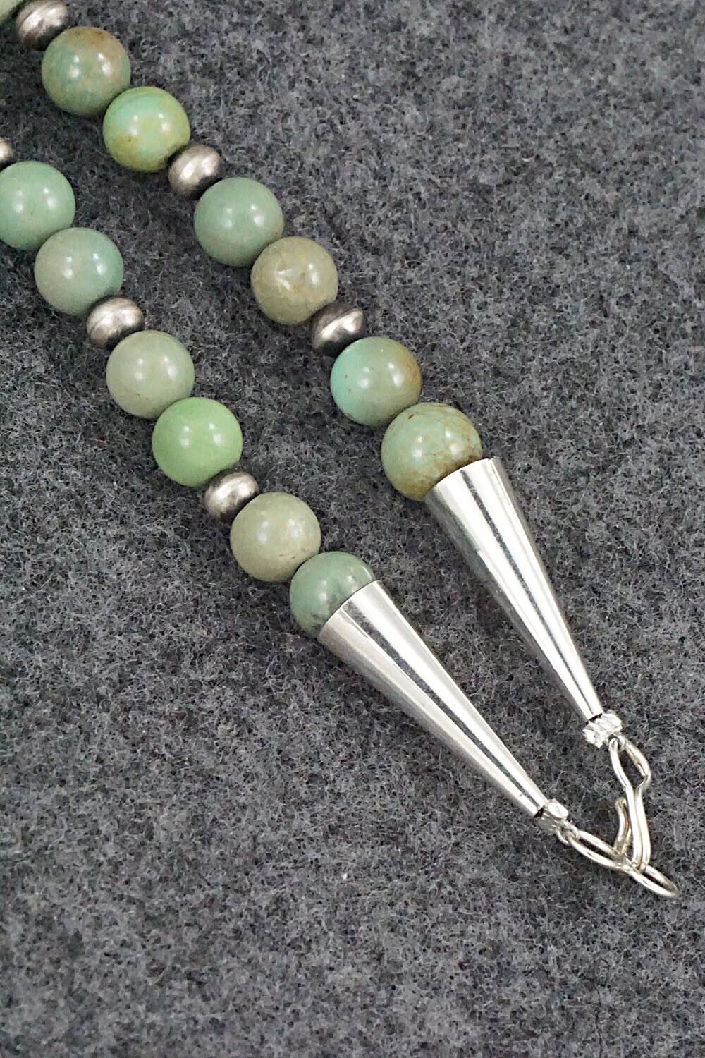 Turquoise & Sterling Silver Necklace 22" - Doreen Jake