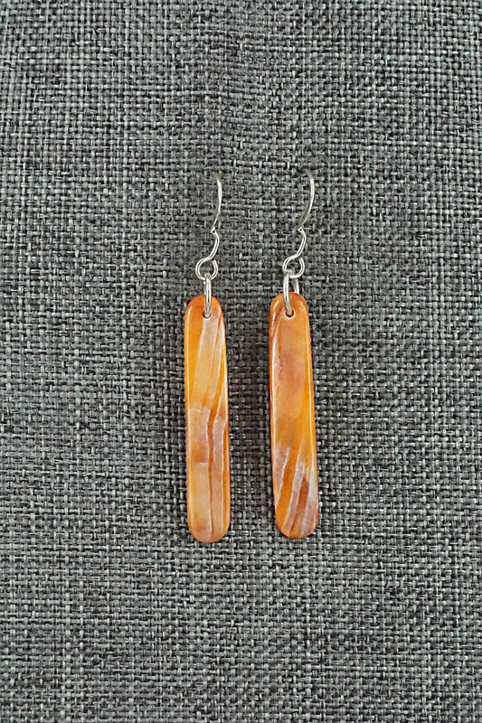 Spiny Oyster & Sterling Silver Earrings - Jesus Espino